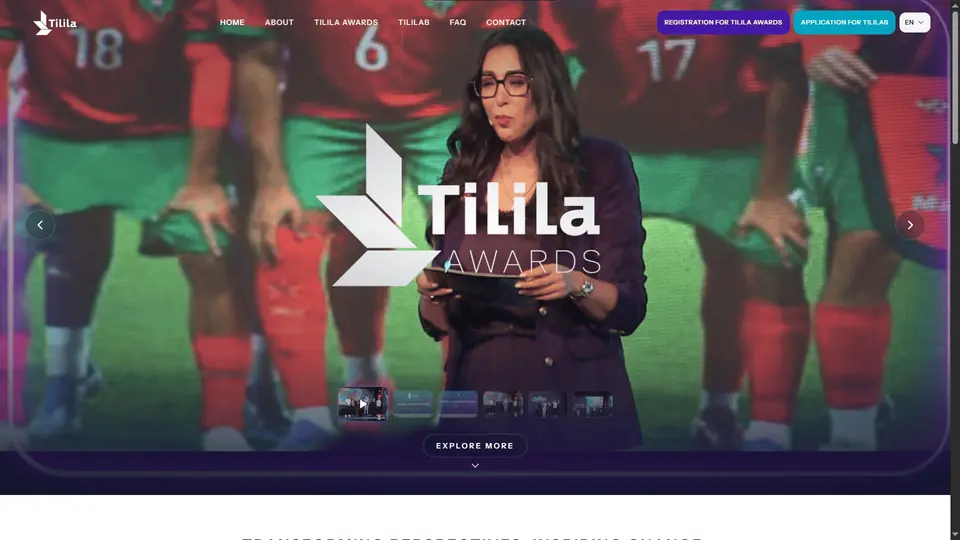 Capture d'écran de Tilila, plateforme de programme pour SOREAD-2M